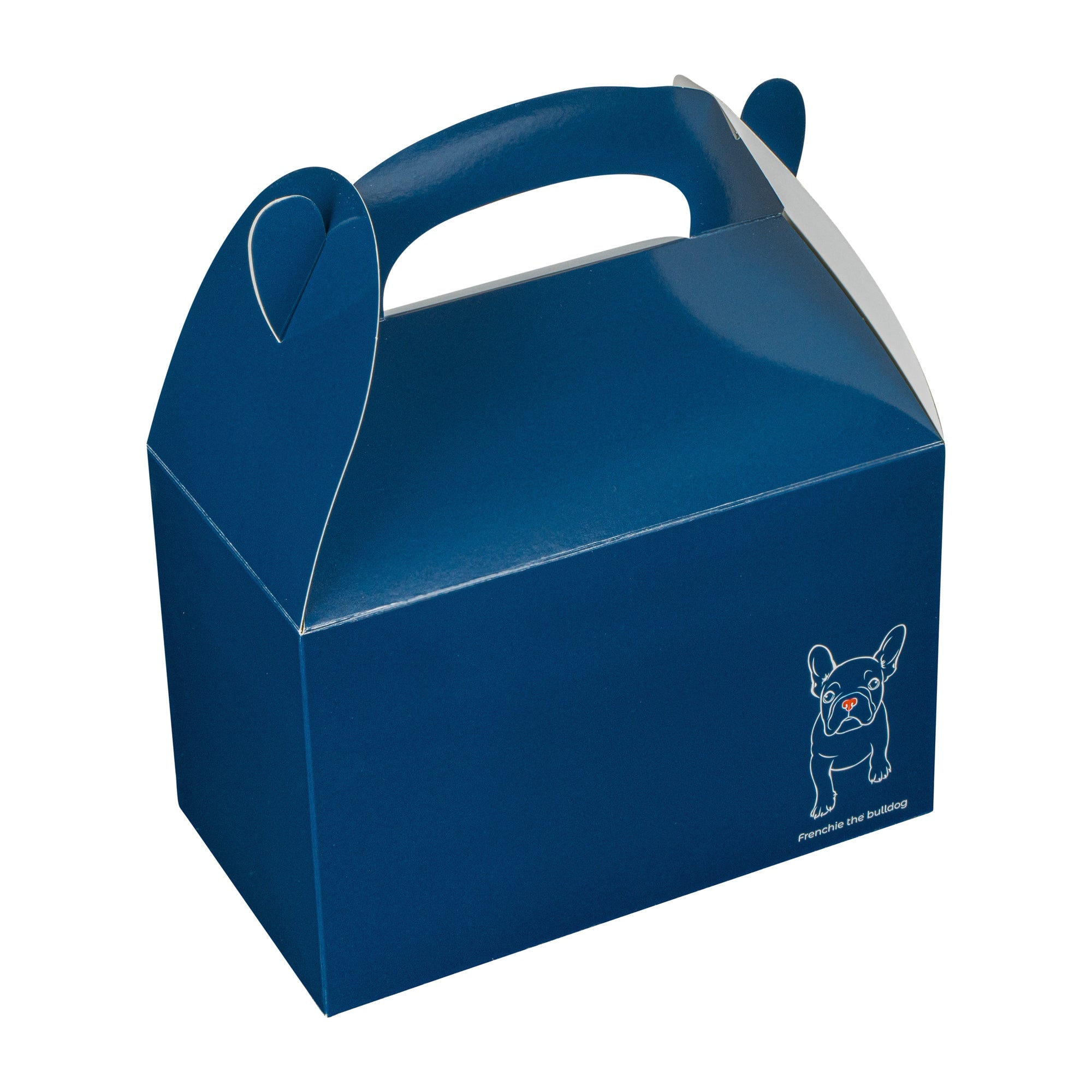 Bio Tek Frenchie Paper Gable Box / Take Out Container - Compostable - 8 1/2" x 4 3/4" x 5 1/2" - 100 count box