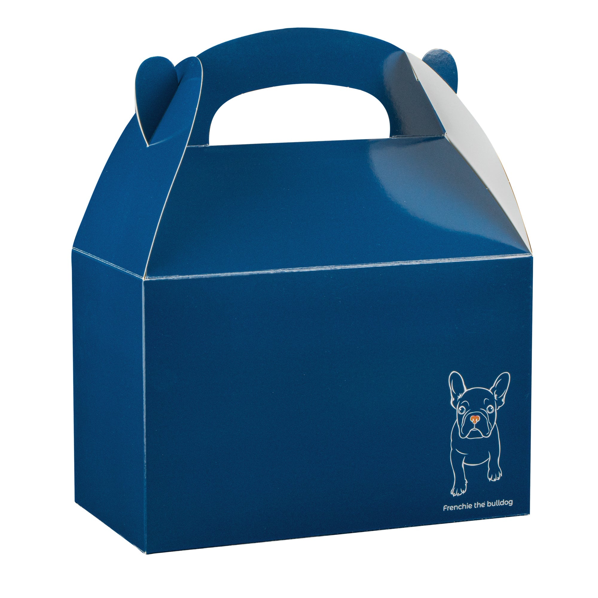 Bio Tek Frenchie Paper Gable Box / Take Out Container - Compostable - 8 1/2" x 4 3/4" x 5 1/2" - 100 count box
