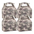 Bio Tek Camouflage Paper Gable Box / Take Out Container - Compostable - 8 1/2" x 4 3/4" x 5 1/2" - 25 count box