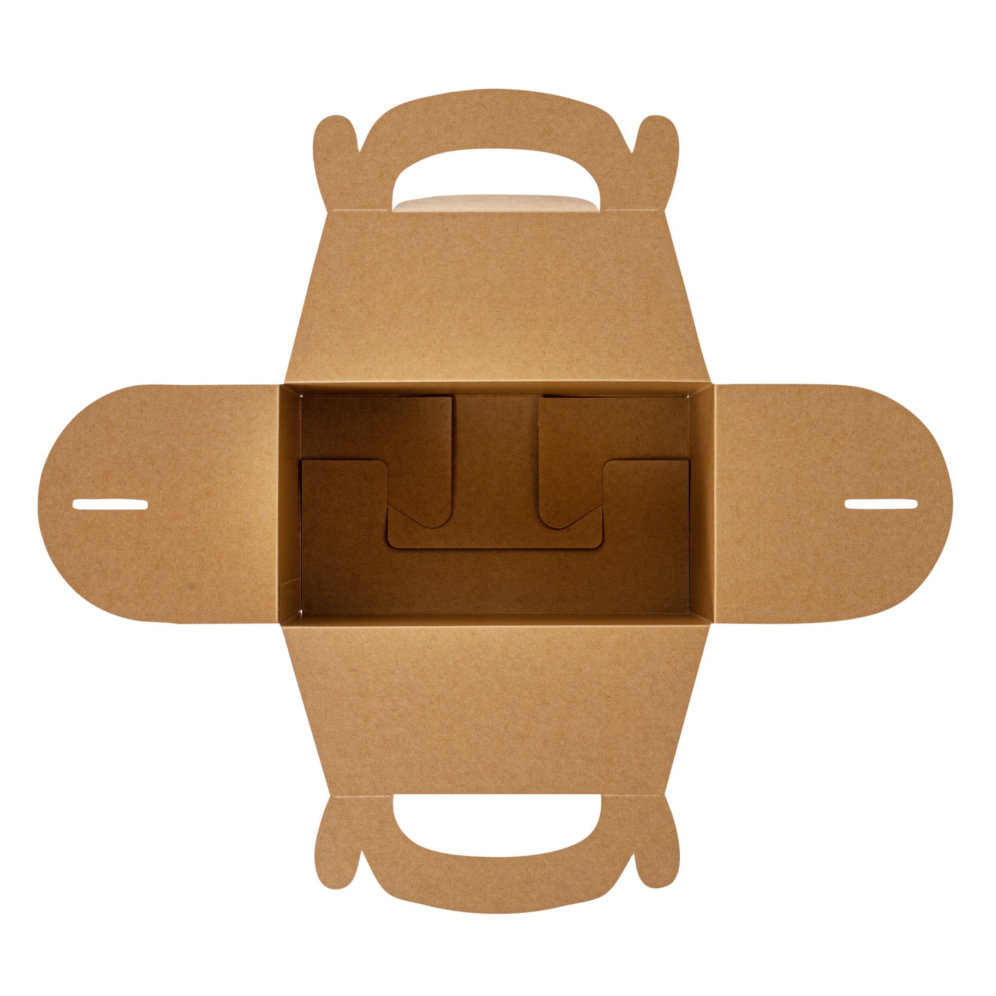 Bio Tek Kraft Paper Gable Box / Take Out Container - Greaseproof - 8 1/2" x 4 3/4" x 5 1/2" - 25 count box