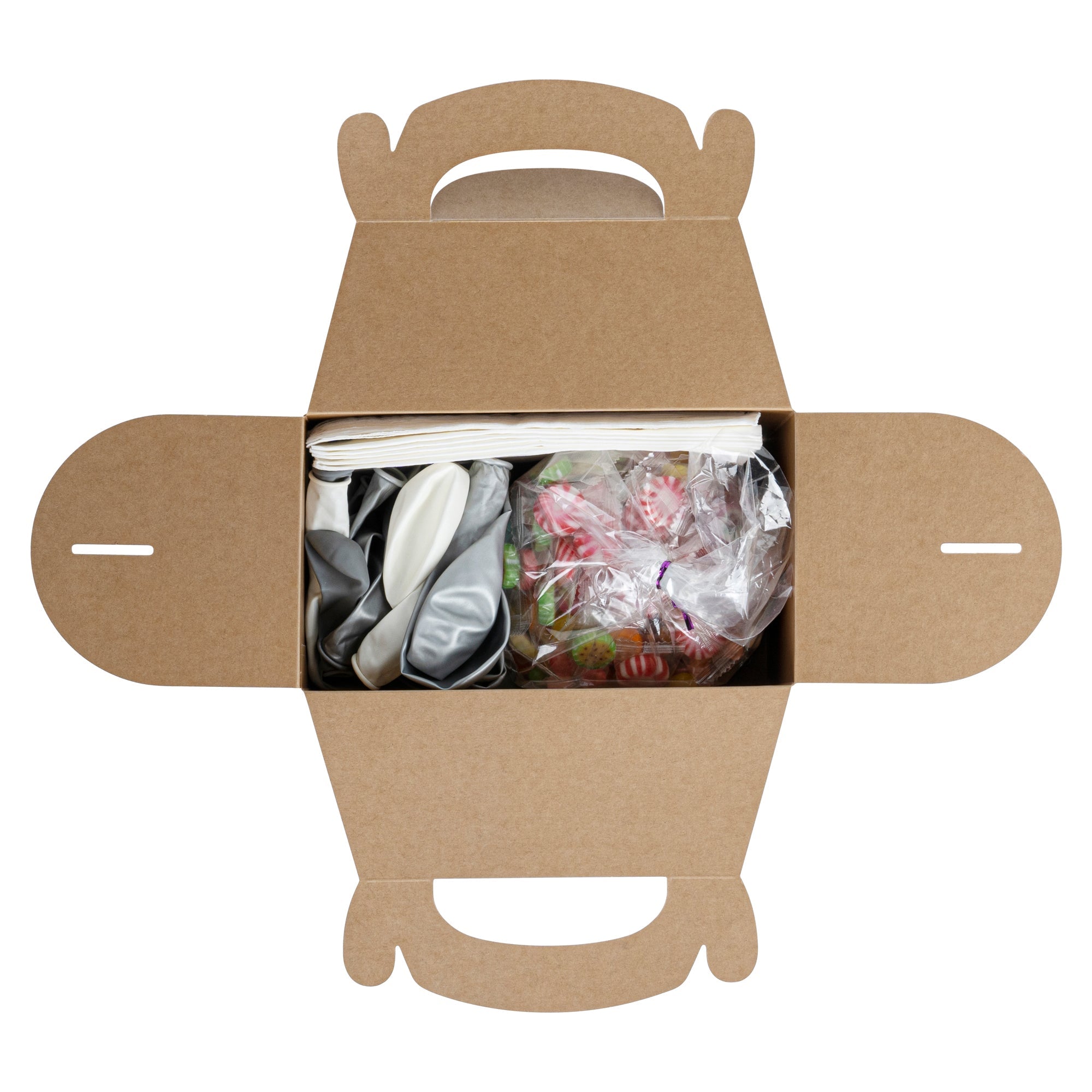 Bio Tek Kraft Paper Gable Box / Take Out Container - Greaseproof - 8 1/2" x 4 3/4" x 5 1/2" - 100 count box