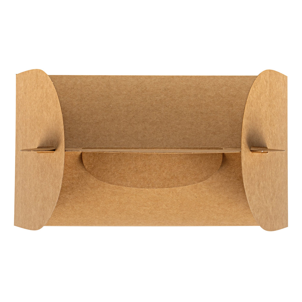 Bio Tek Kraft Paper Gable Box / Take Out Container - Greaseproof - 8 1/2" x 4 3/4" x 5 1/2" - 100 count box