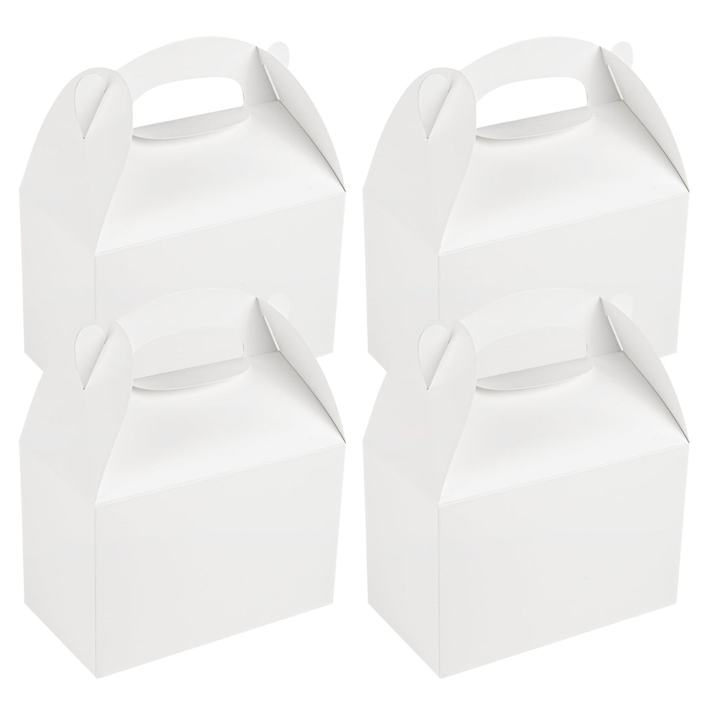 Bio Tek White Paper Gable Box / Take Out Container - Greaseproof - 8 1/2" x 4 3/4" x 5 1/2" - 100 count box