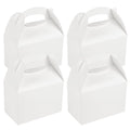 Bio Tek White Paper Gable Box / Take Out Container - Greaseproof - 8 1/2" x 4 3/4" x 5 1/2" - 100 count box