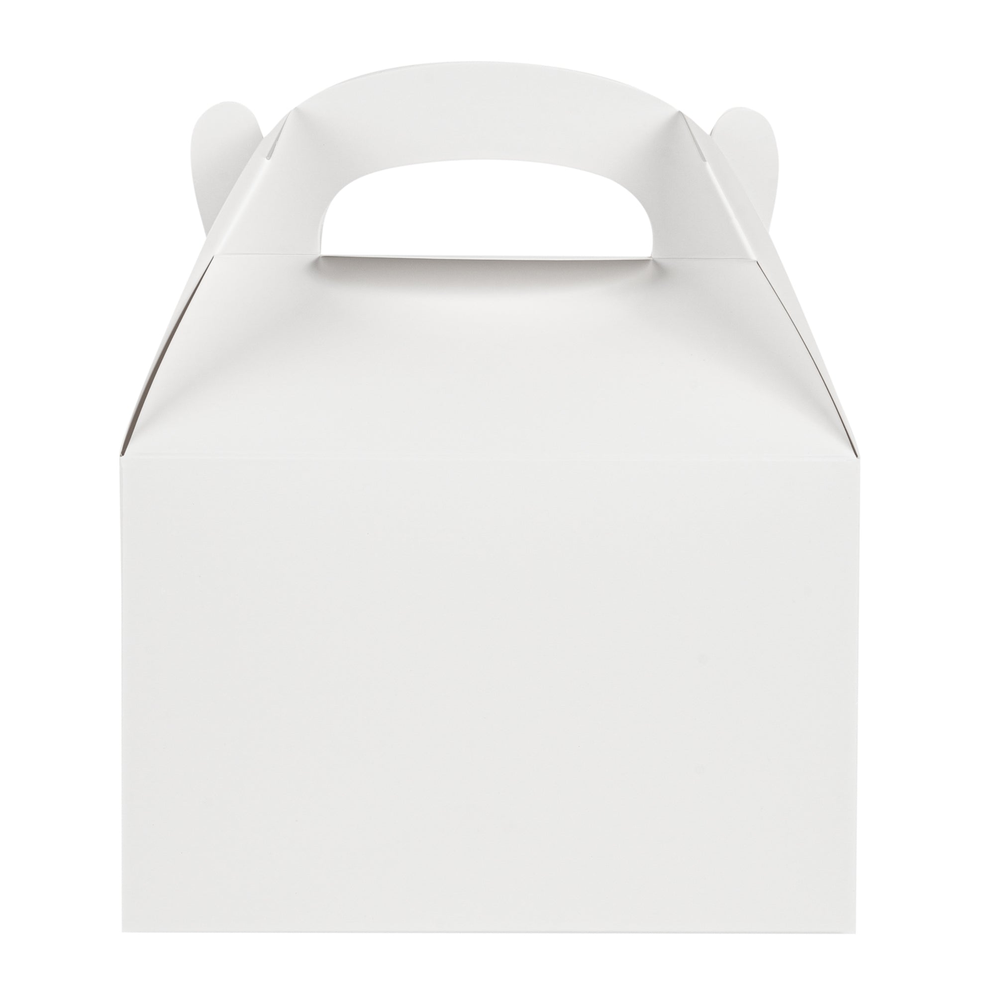 Bio Tek White Paper Gable Box / Take Out Container - Greaseproof - 8 1/2" x 4 3/4" x 5 1/2" - 100 count box