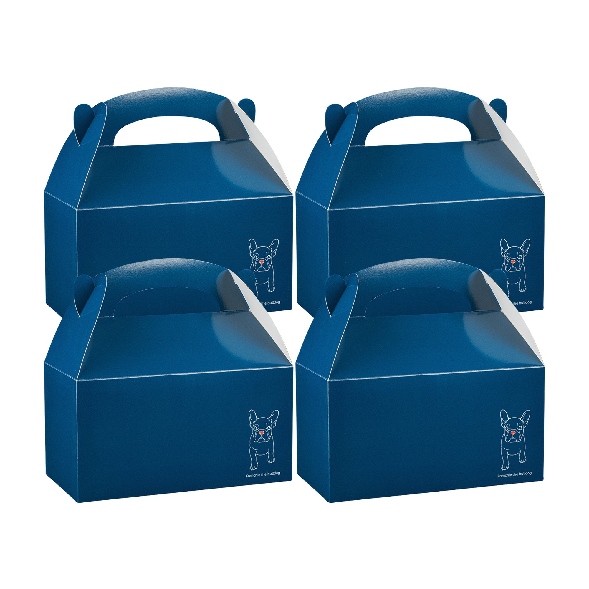 Bio Tek Frenchie Paper Gable Box / Take Out Container - Compostable - 9 1/2" x 5" x 5" - 100 count box