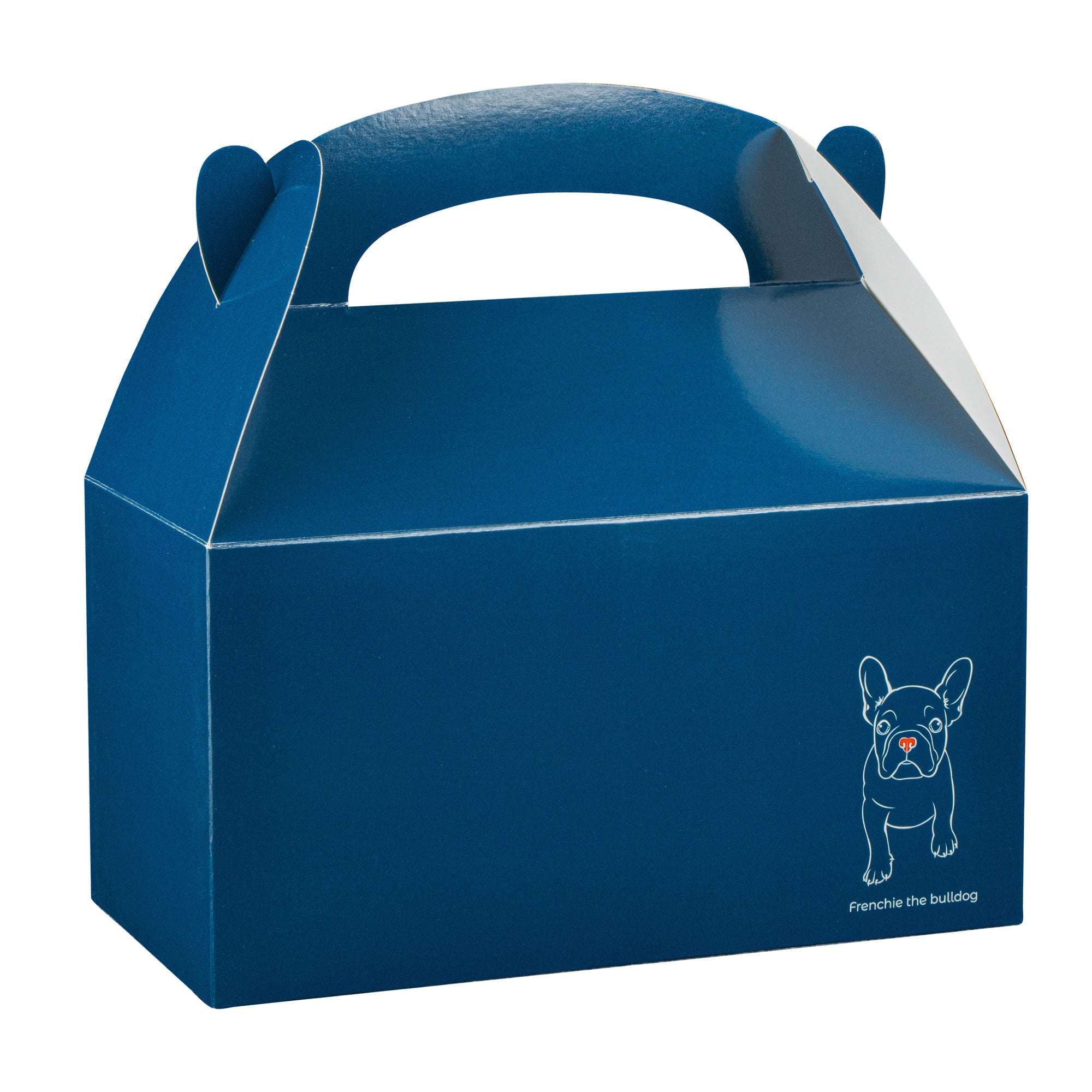 Bio Tek Frenchie Paper Gable Box / Take Out Container - Compostable - 9 1/2" x 5" x 5" - 100 count box