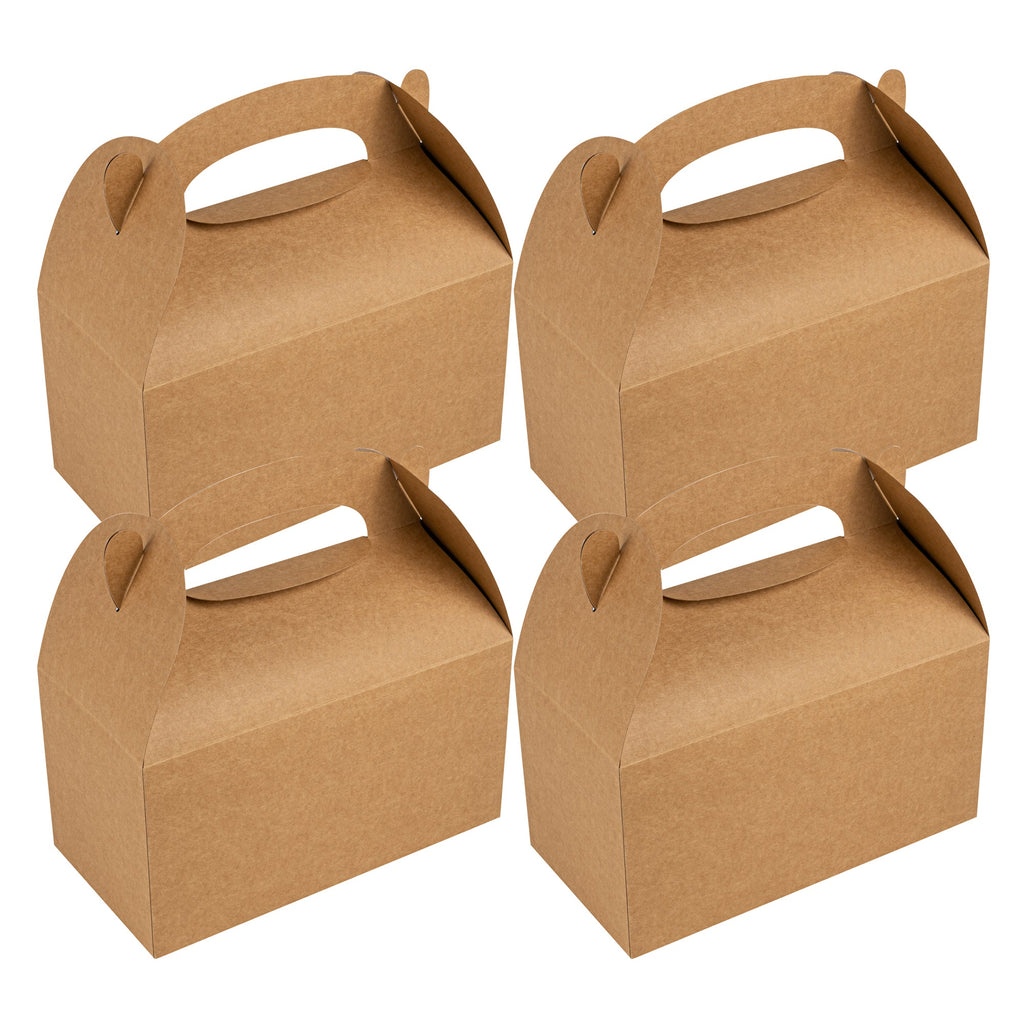 Bio Tek Kraft Paper Gable Box / Take Out Container - Greaseproof - 9 1/2" x 5" x 5" - 100 count box