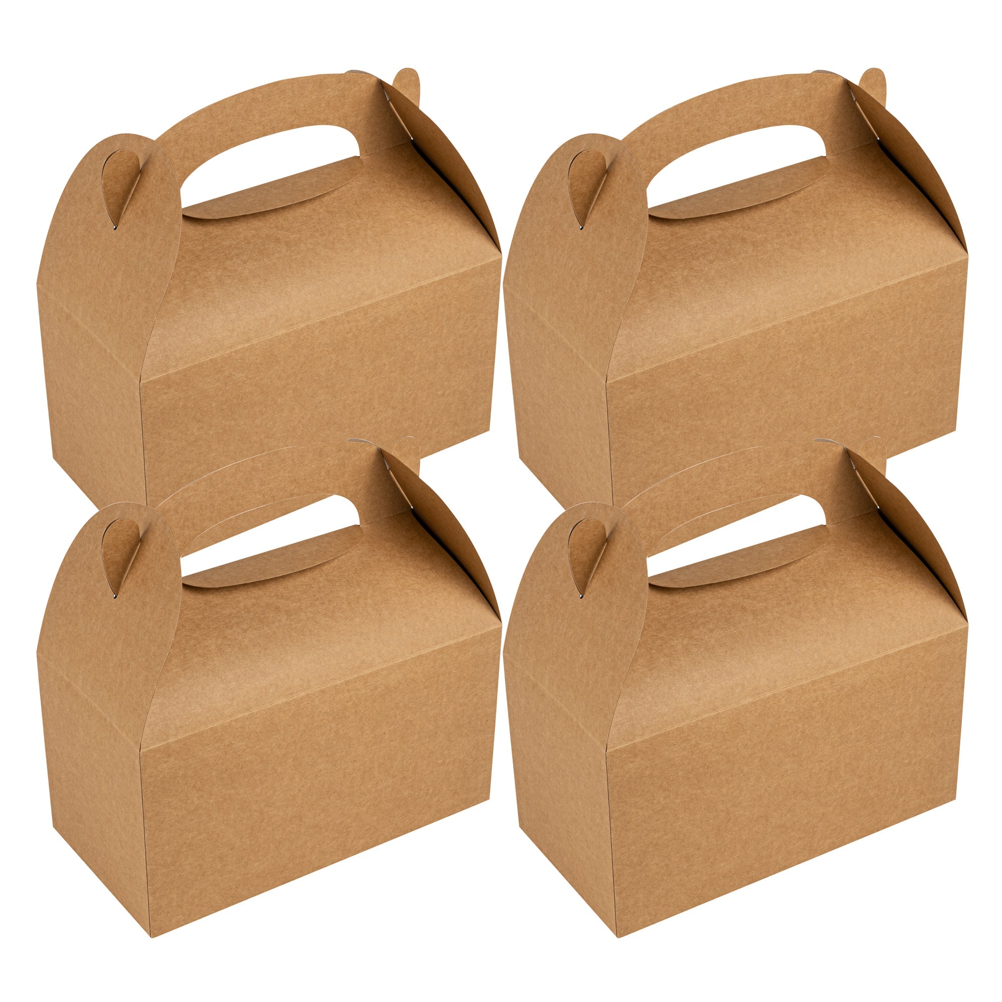 Bio Tek Kraft Paper Gable Box / Take Out Container - Greaseproof - 9 1/2" x 5" x 5" - 100 count box