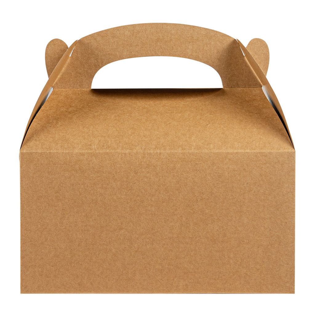 Bio Tek Kraft Paper Gable Box / Take Out Container - Greaseproof - 9 1/2" x 5" x 5" - 100 count box