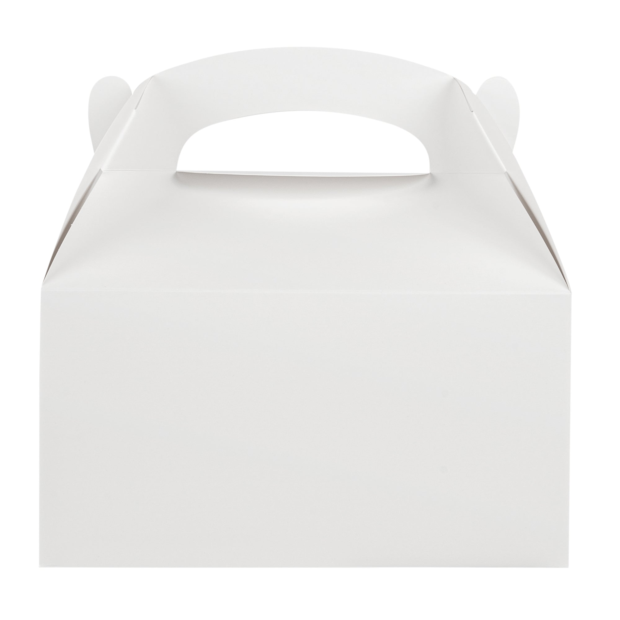 Bio Tek White Paper Gable Box / Take Out Container - Greaseproof - 9 1/2" x 5" x 5" - 100 count box