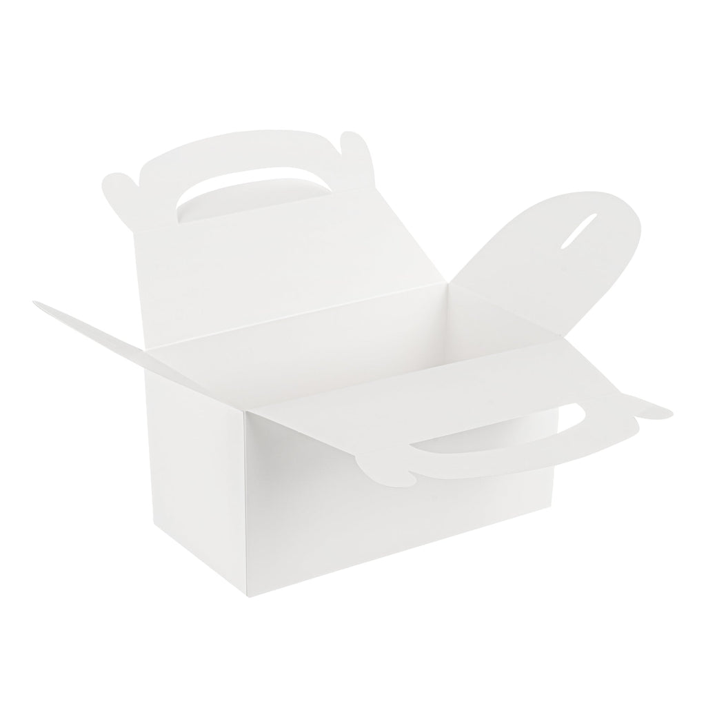 Bio Tek White Paper Gable Box / Take Out Container - Greaseproof - 9 1/2" x 5" x 5" - 100 count box