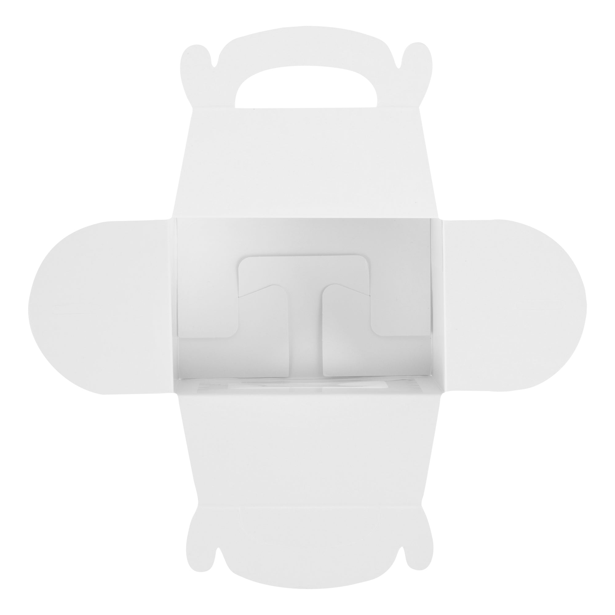 Bio Tek Plaid Paper Gable Box / Take Out Container - with Window - 4" x 2 1/2" x 2 1/2" - 100 count box