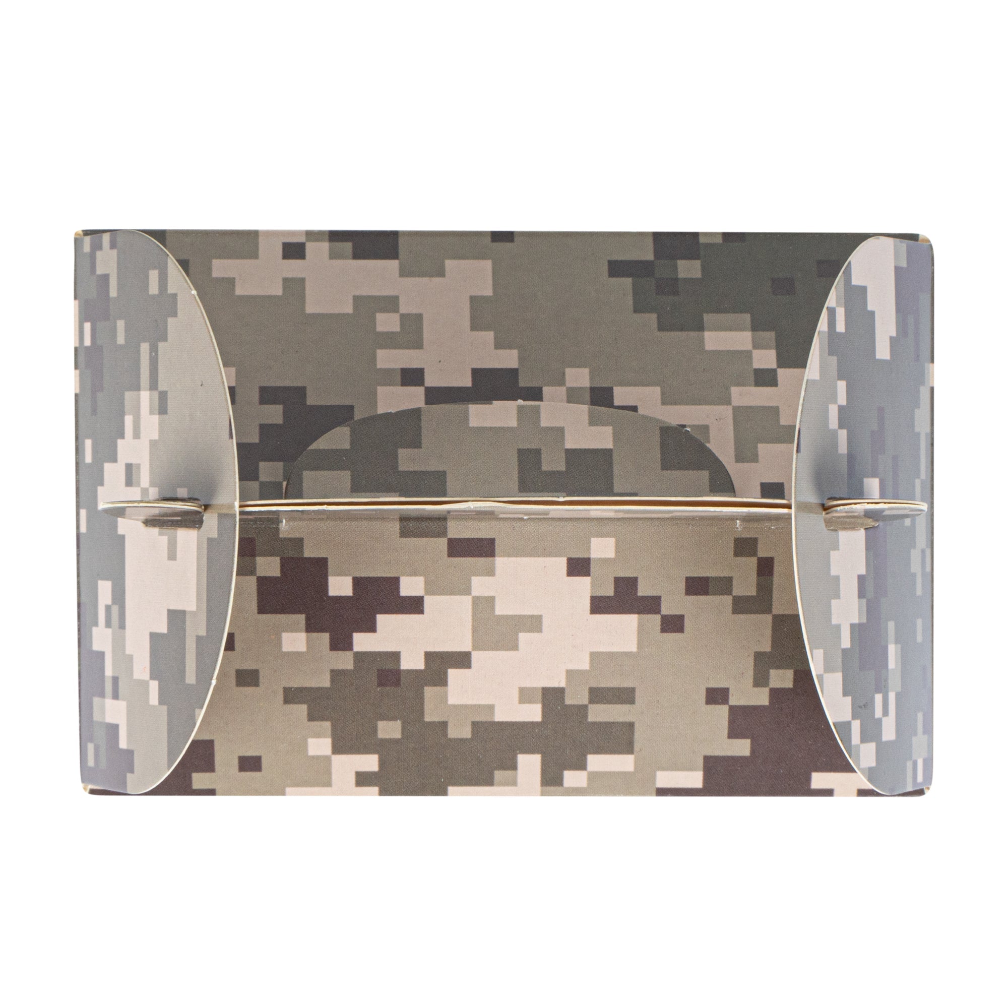 Bio Tek Camouflage Paper Gable Box / Take Out Container - with Window - 4" x 2 1/2" x 2 1/2" - 100 count box
