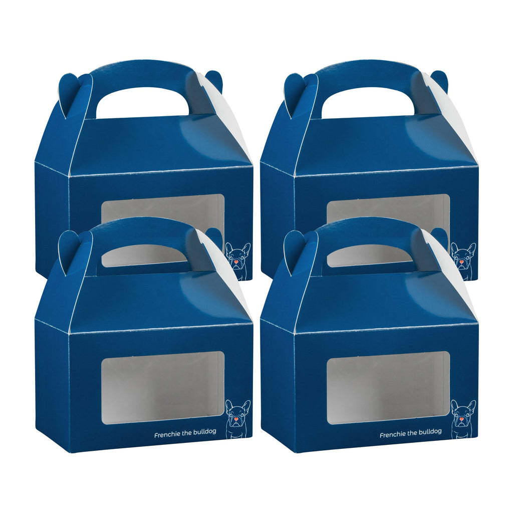 Bio Tek Frenchie Paper Gable Box / Take Out Container - with Window - 6" x 3 1/2" x 3 1/2" - 25 count box