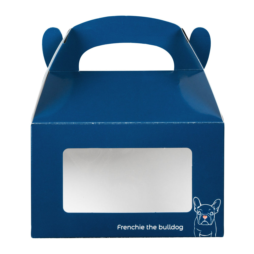 Bio Tek Frenchie Paper Gable Box / Take Out Container - with Window - 6" x 3 1/2" x 3 1/2" - 25 count box