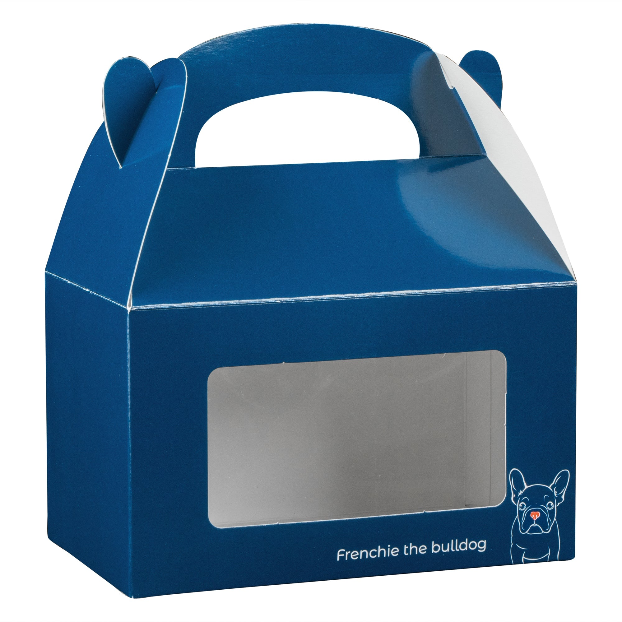 Bio Tek Frenchie Paper Gable Box / Take Out Container - with Window - 6" x 3 1/2" x 3 1/2" - 100 count box