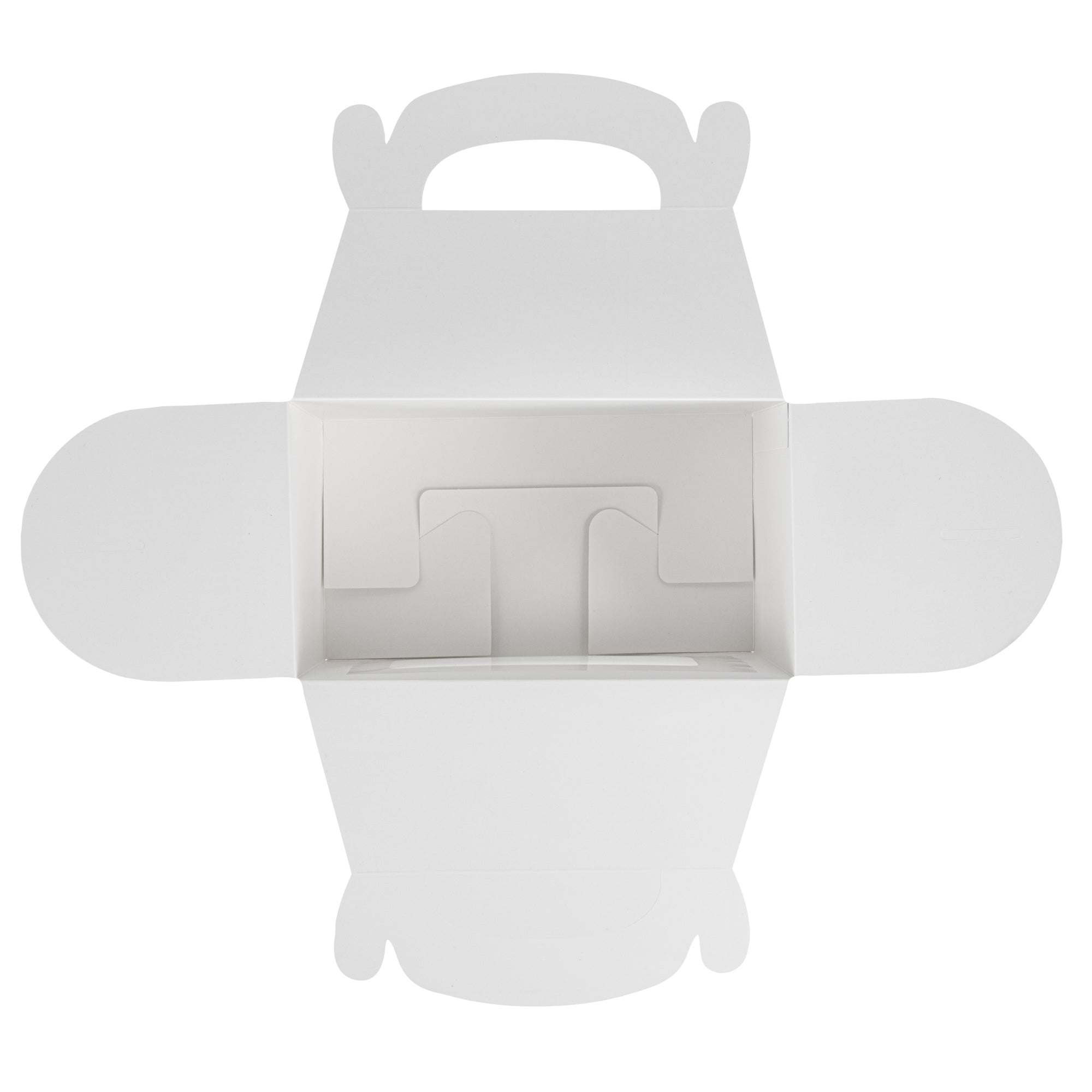 Bio Tek Frenchie Paper Gable Box / Take Out Container - with Window - 8 1/2" x 4 3/4" x 5 1/2" - 25 count box