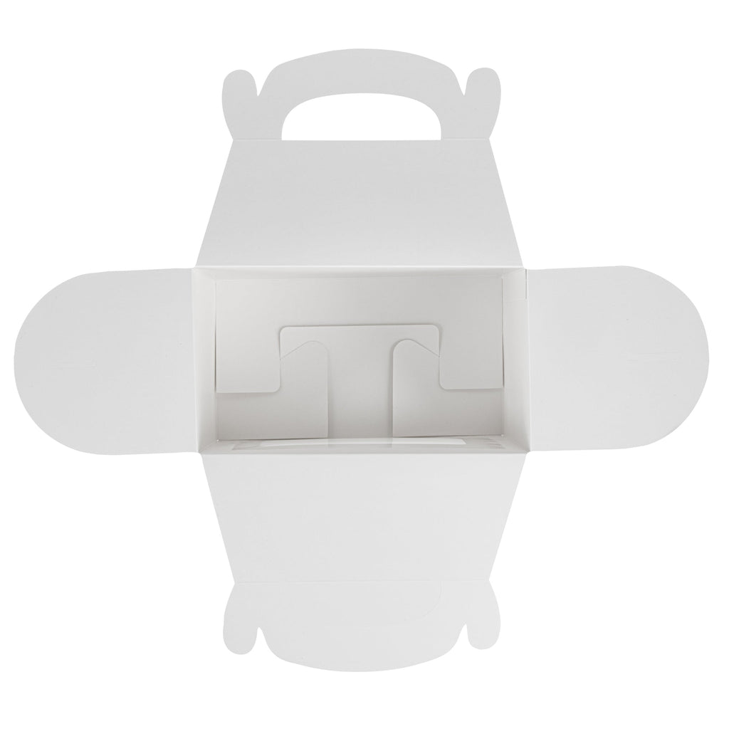 Bio Tek Plaid Paper Gable Box / Take Out Container - with Window - 8 1/2" x 4 3/4" x 5 1/2" - 100 count box