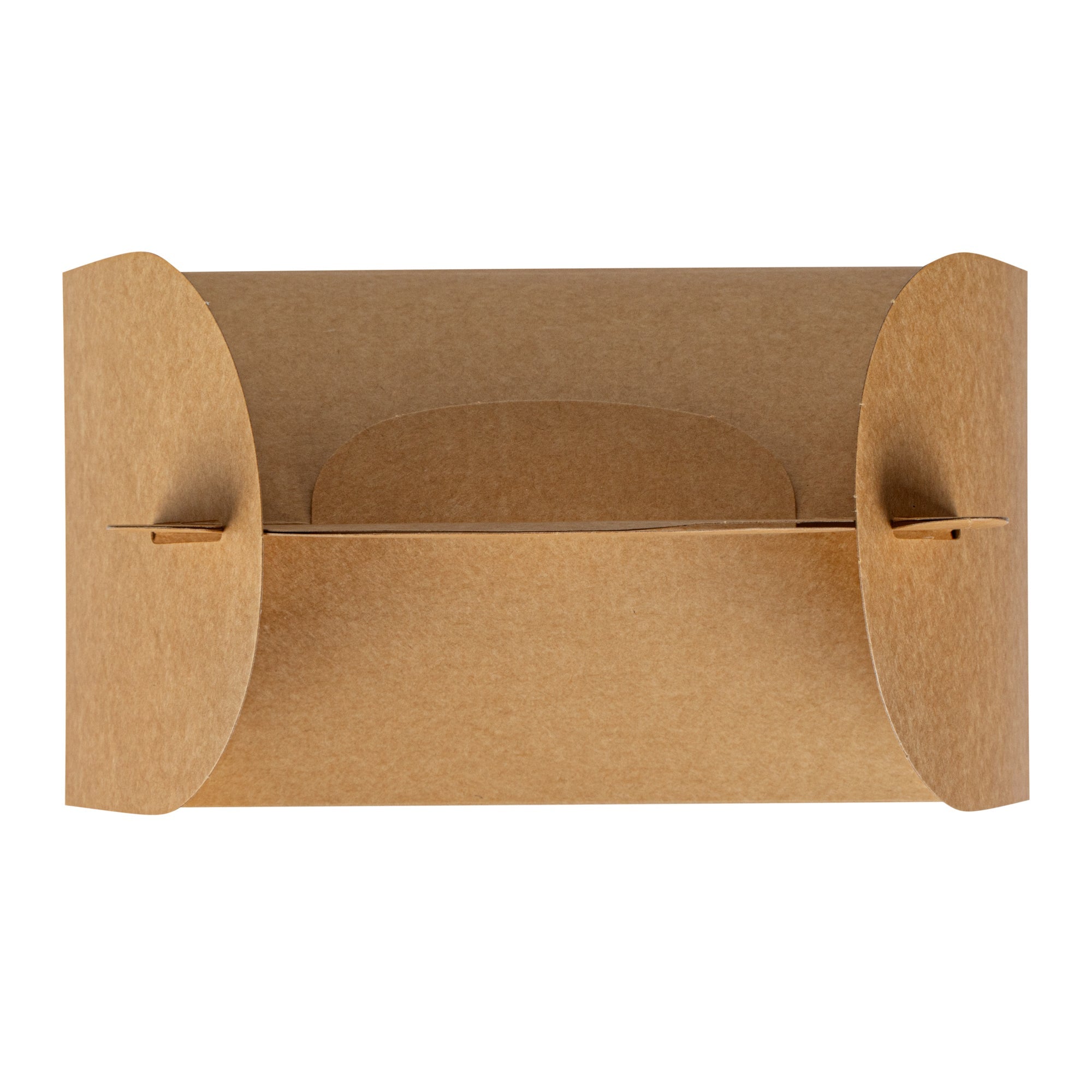 Bio Tek Kraft Paper Gable Box / Take Out Container - Greaseproof, with Window - 8 1/2" x 4 3/4" x 5 1/2" - 100 count box
