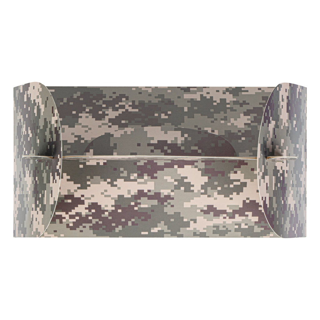 Bio Tek Camouflage Paper Gable Box / Take Out Container - with Window - 9 1/2" x 5" x 5" - 100 count box