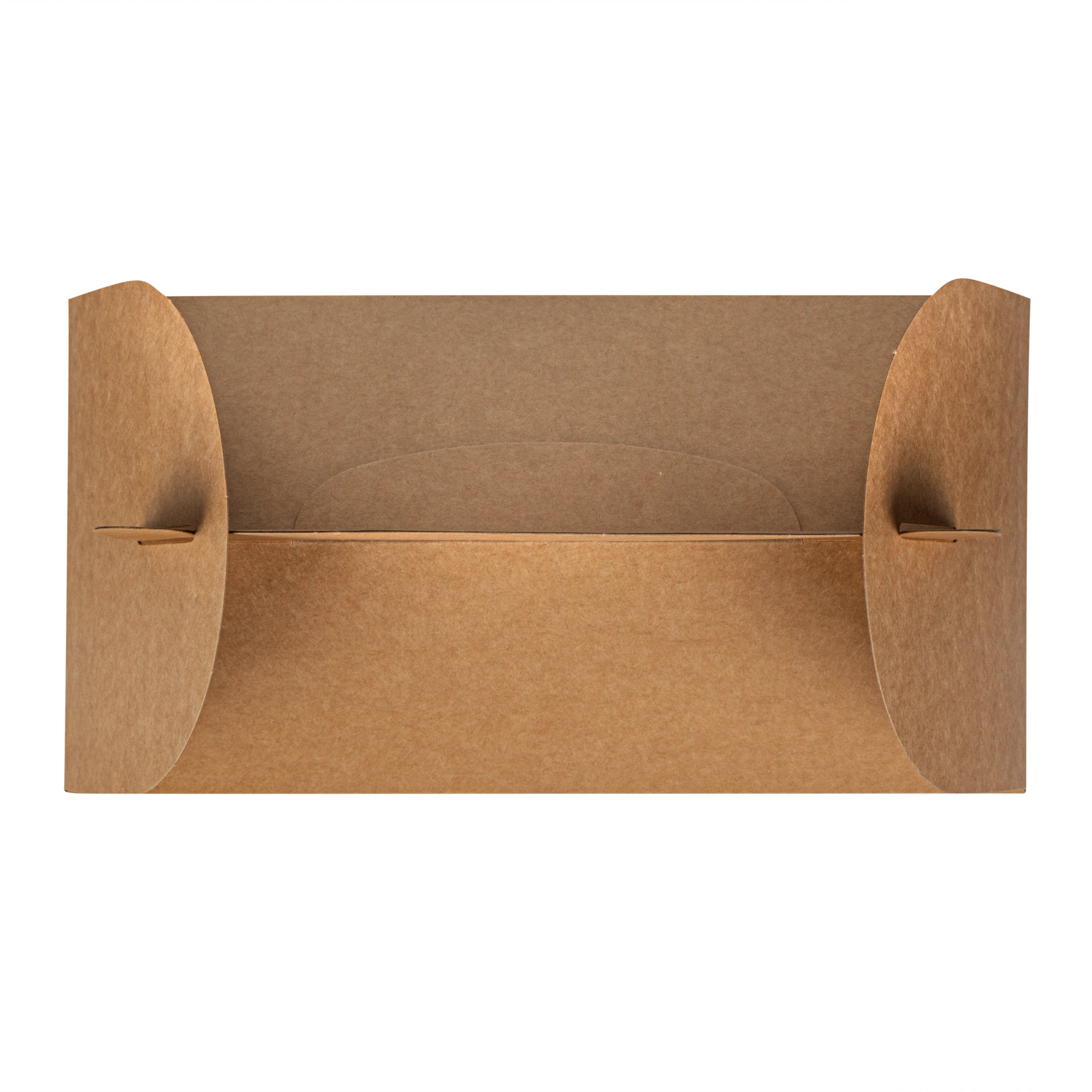 Bio Tek Kraft Paper Gable Box / Take Out Container - Greaseproof, with Window - 9 1/2" x 5" x 5" - 100 count box