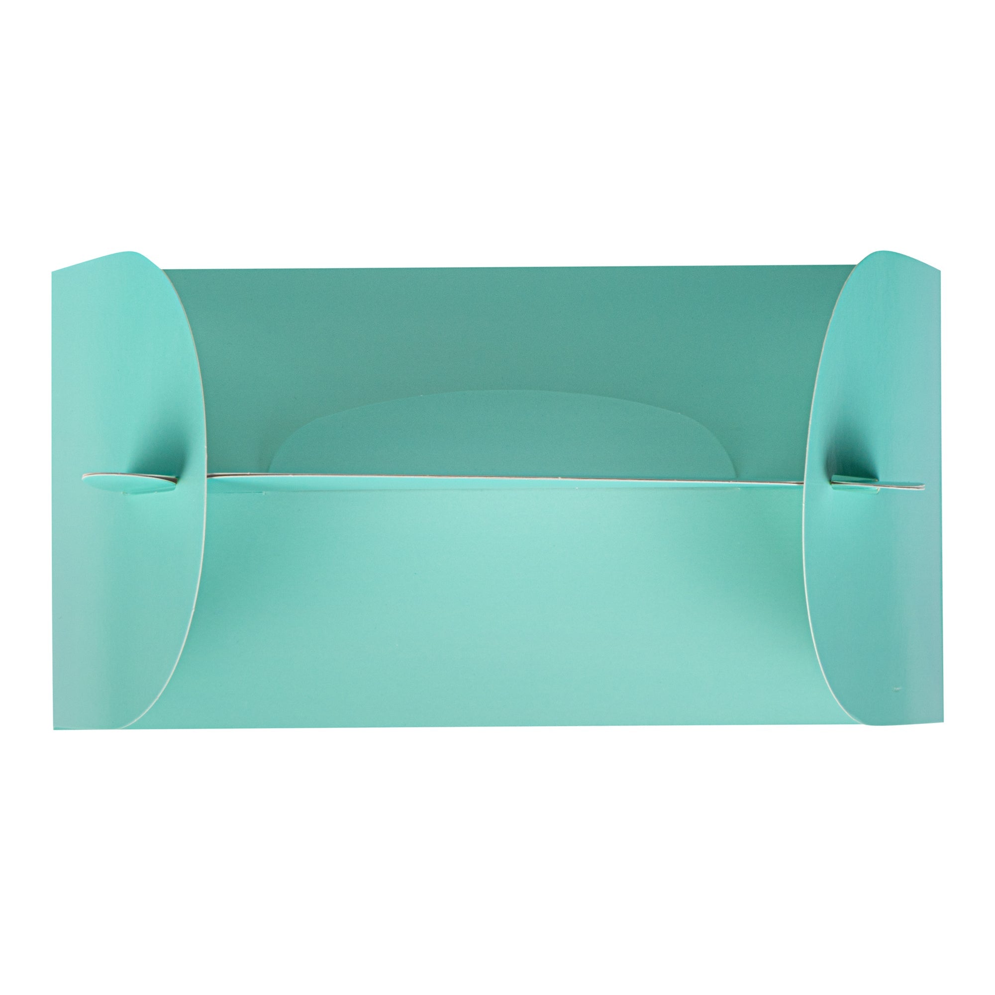 Bio Tek Turquoise Paper Gable Box / Take Out Container - with Window - 9 1/2" x 5" x 5" - 25 count box