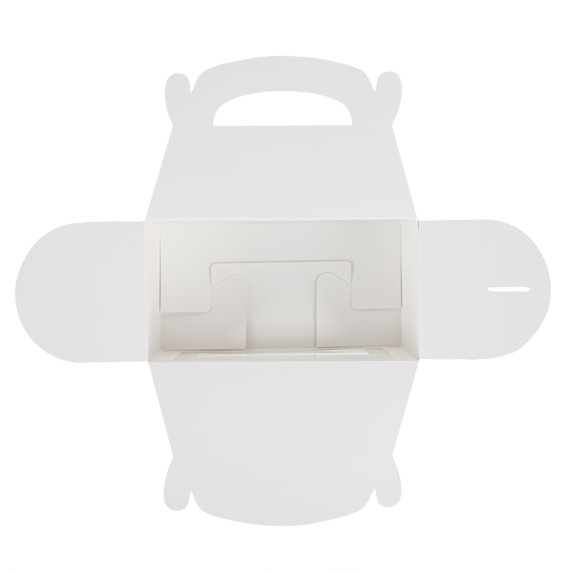 Bio Tek White Paper Gable Box / Take Out Container - Greaseproof, with Window - 9 1/2" x 5" x 5" - 100 count box