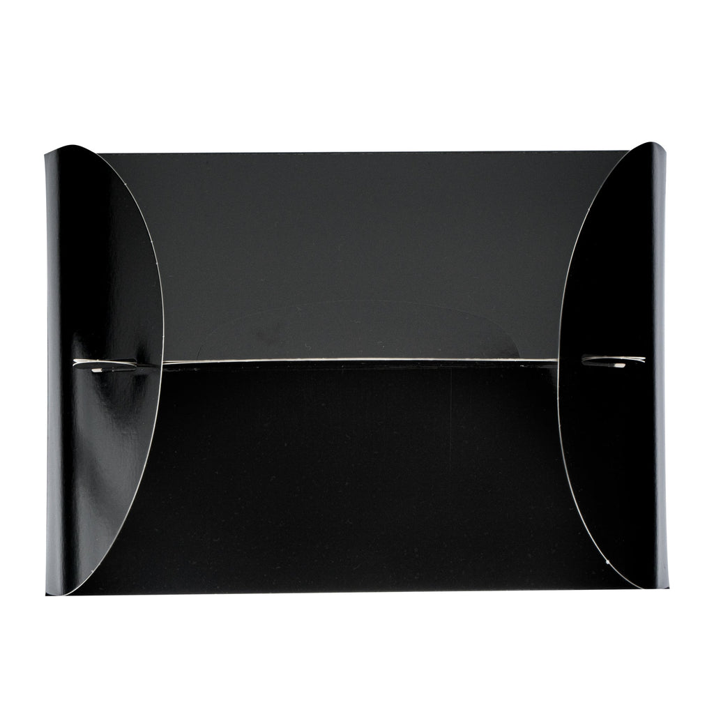Bio Tek Black Paper Gable Box / Take Out Container - Greaseproof, with Window - 10" x 7" x 8" - 100 count box
