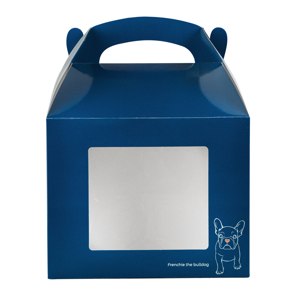Bio Tek Frenchie Paper Gable Box / Take Out Container - with Window - 10" x 7" x 8" - 100 count box