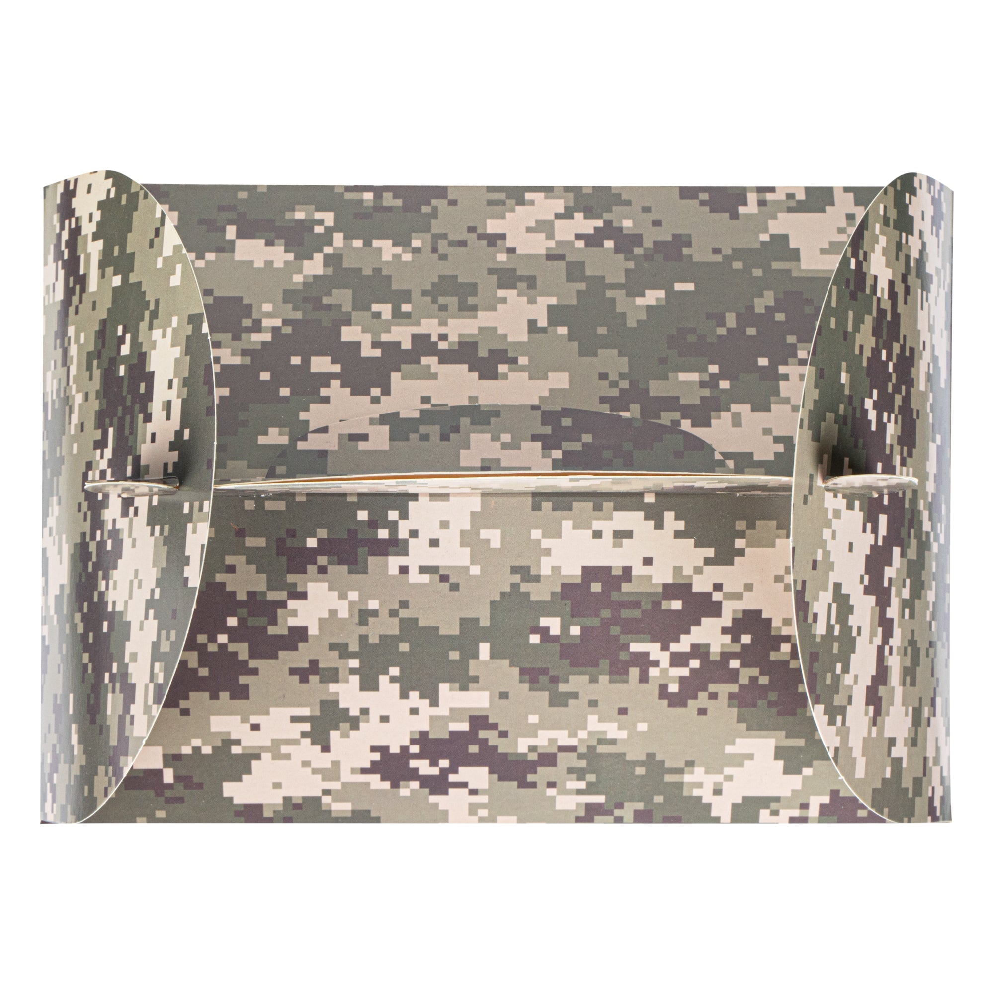Bio Tek Camouflage Paper Gable Box / Take Out Container - with Window - 10" x 7" x 8" - 100 count box
