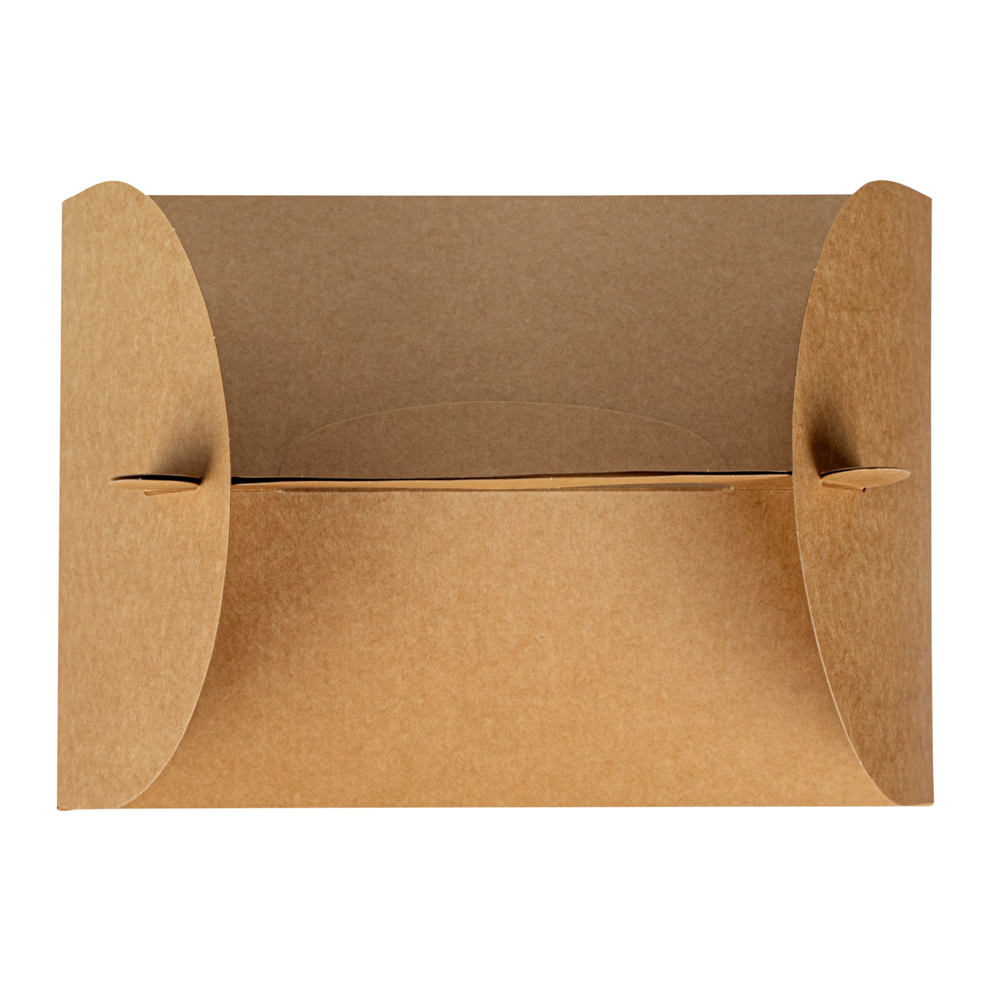 Bio Tek Kraft Paper Gable Box / Take Out Container - Greaseproof, with Window - 10" x 7" x 8" - 100 count box
