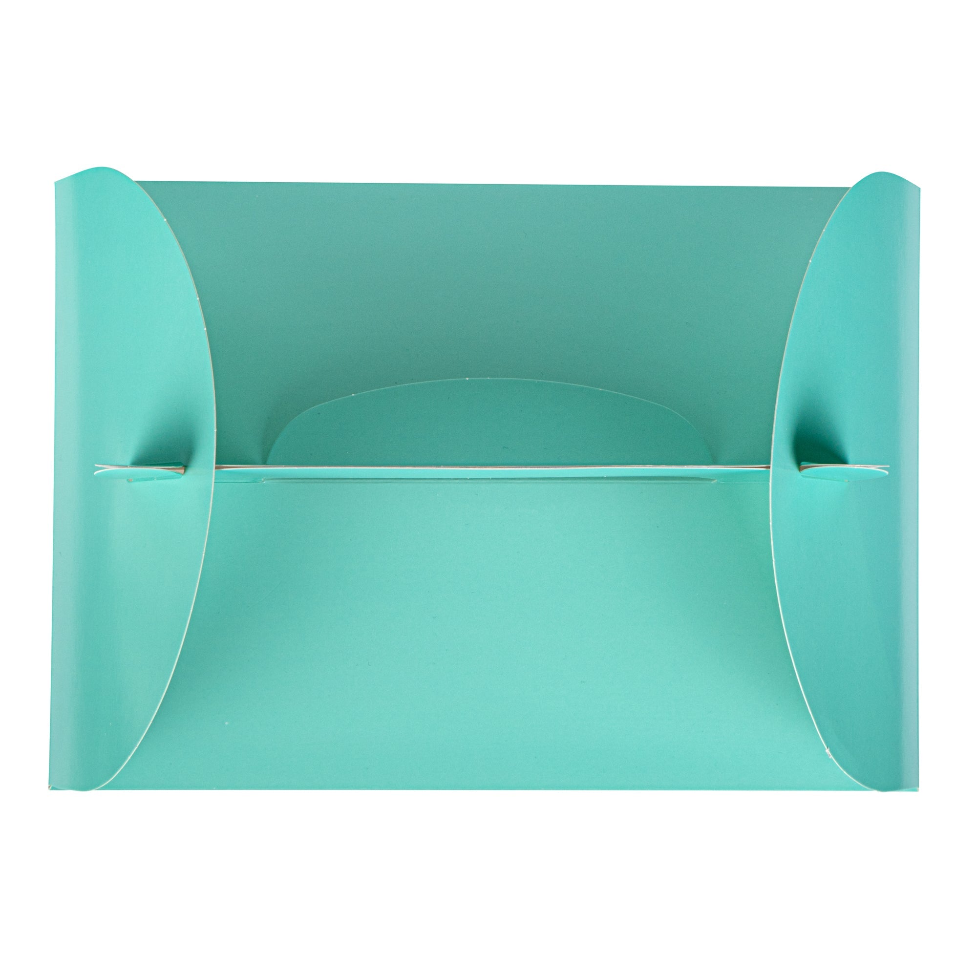 Bio Tek Turquoise Paper Gable Box / Take Out Container - Grease-Resistant, with Window - 10" x 7" x 8" - 100 count box