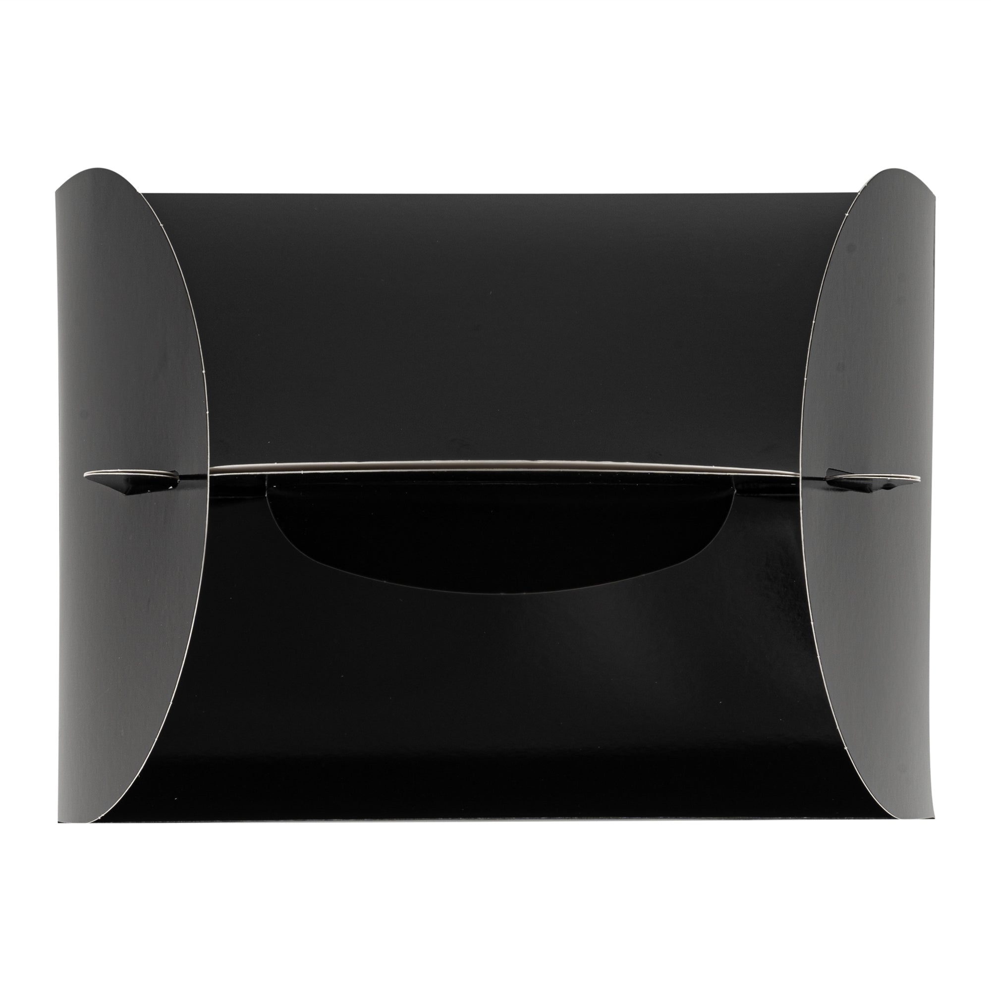 Bio Tek Black Paper Gable Box / Take Out Container - Greaseproof - 10" x 7" x 8" - 25 count box