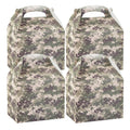 Bio Tek Camouflage Paper Gable Box / Take Out Container - Compostable - 10" x 7" x 8" - 100 count box