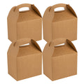 Bio Tek Kraft Paper Gable Box / Take Out Container - Greaseproof - 10" x 7" x 8" - 100 count box