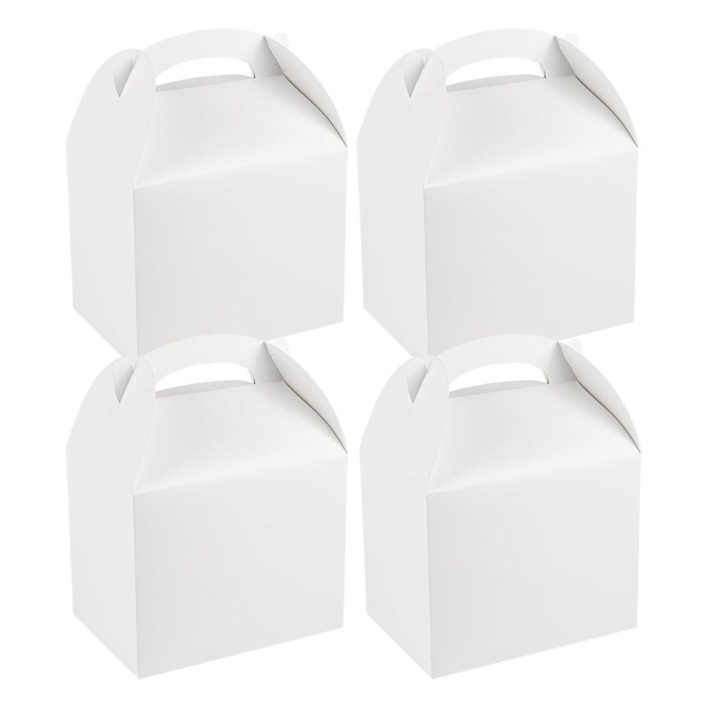 Bio Tek White Paper Gable Box / Take Out Container - Greaseproof - 10" x 7" x 8" - 100 count box