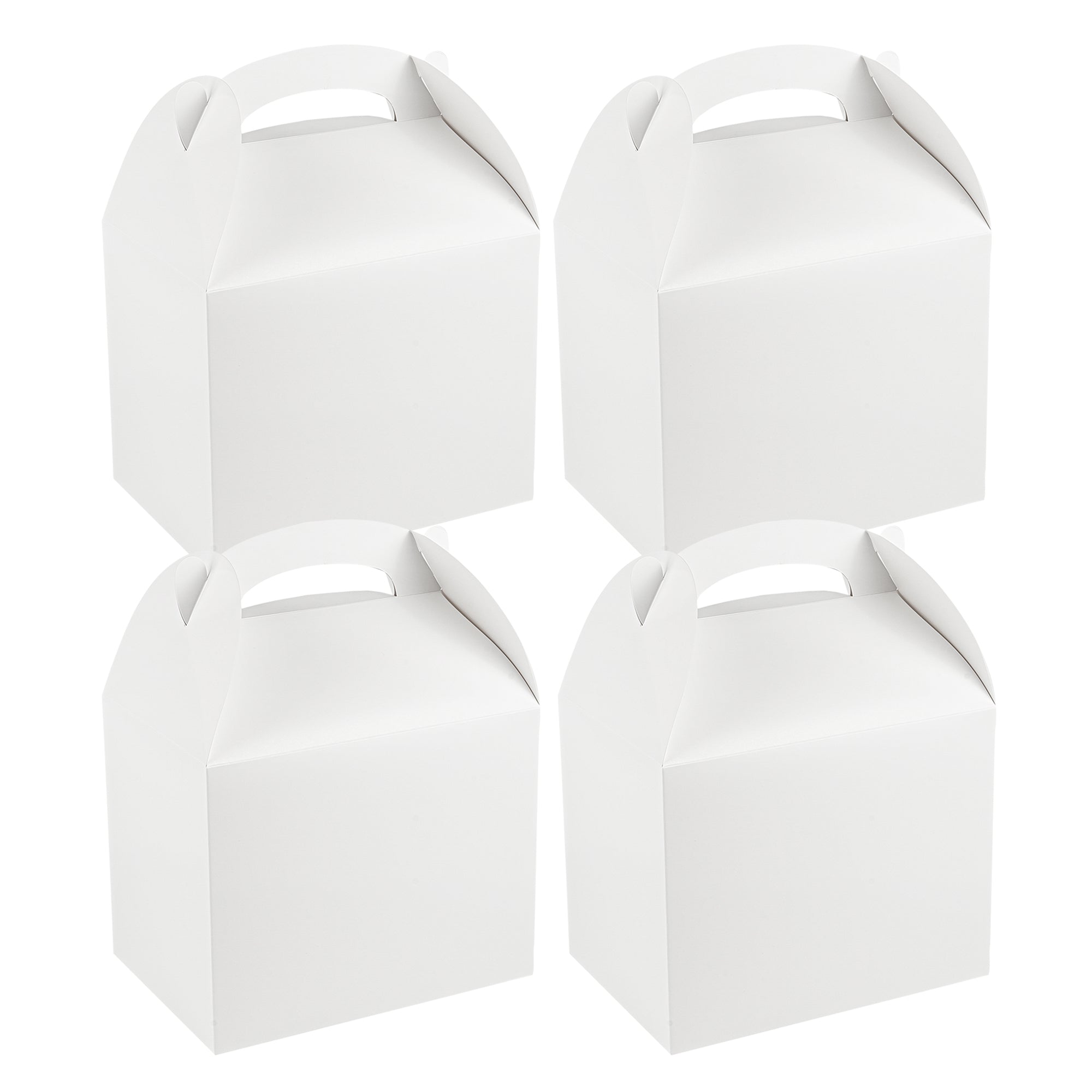 Bio Tek White Paper Gable Box / Take Out Container - Greaseproof - 10" x 7" x 8" - 100 count box