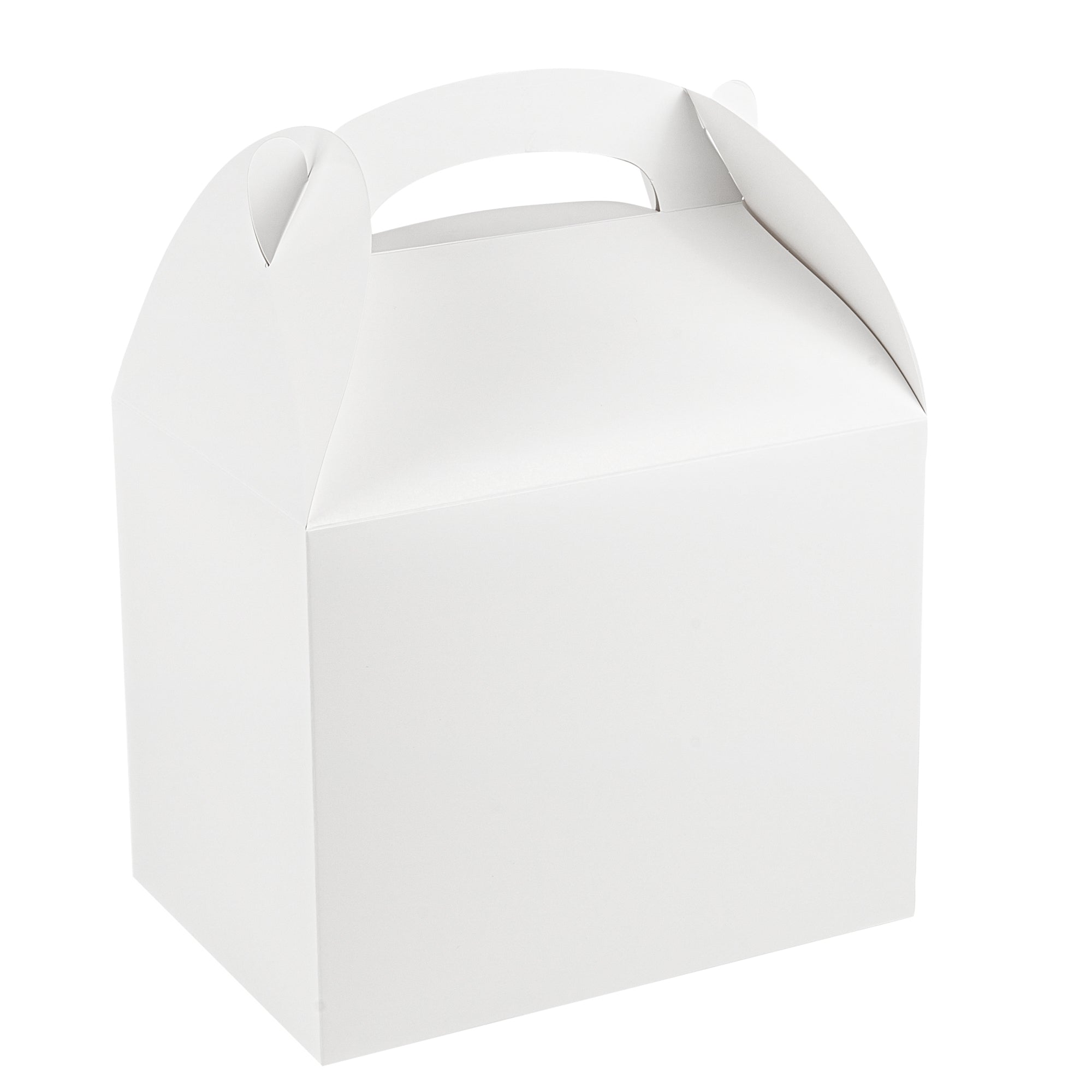 Bio Tek White Paper Gable Box / Take Out Container - Greaseproof - 10" x 7" x 8" - 25 count box