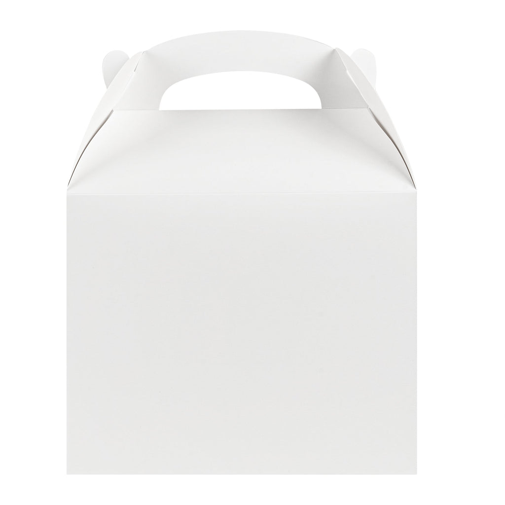 Bio Tek White Paper Gable Box / Take Out Container - Greaseproof - 10" x 7" x 8" - 25 count box