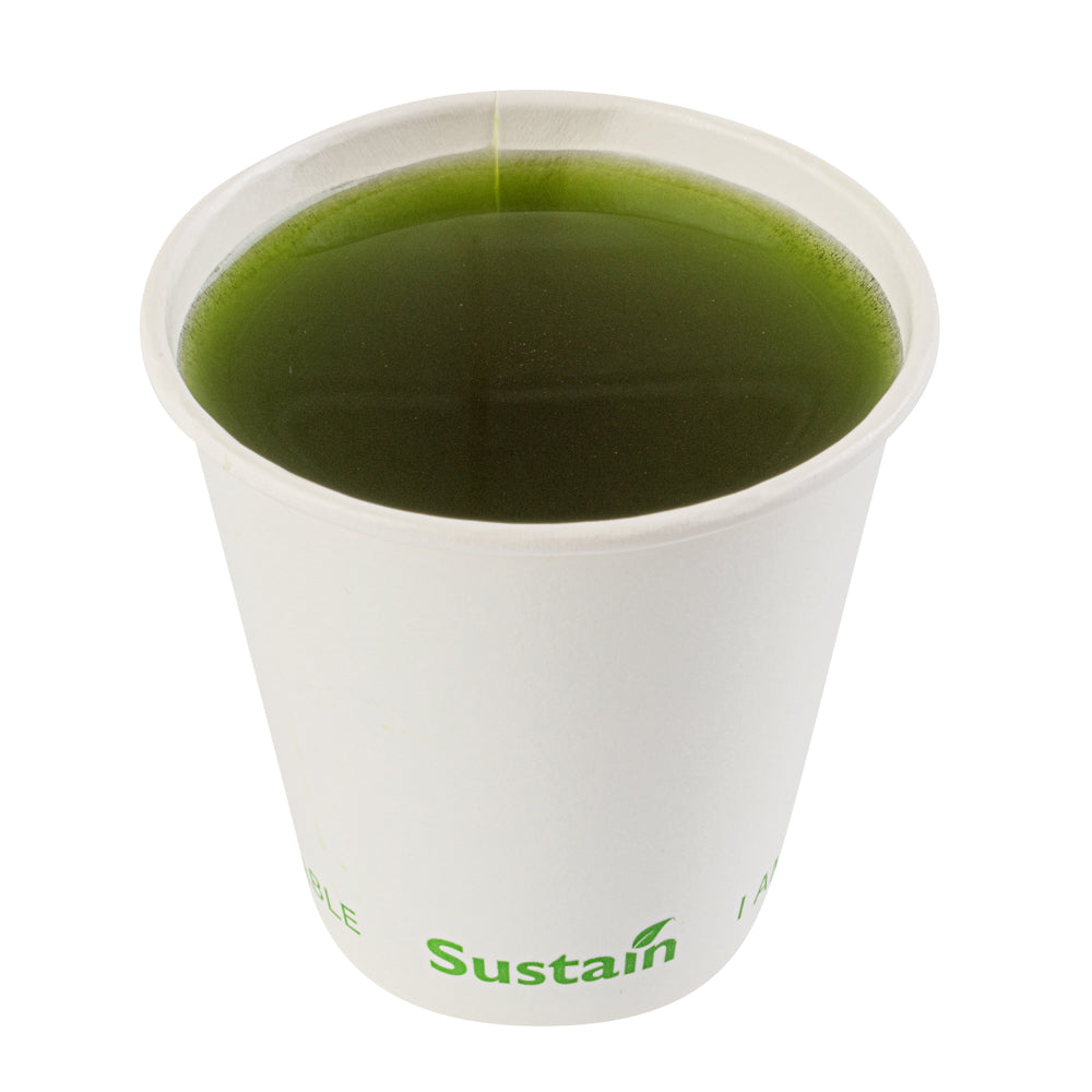 Sustain 9 oz White Paper Cold Cup - PLA Lining, Compostable - 3 1/2" x 3 1/2" x 3 1/4" - 50 count box