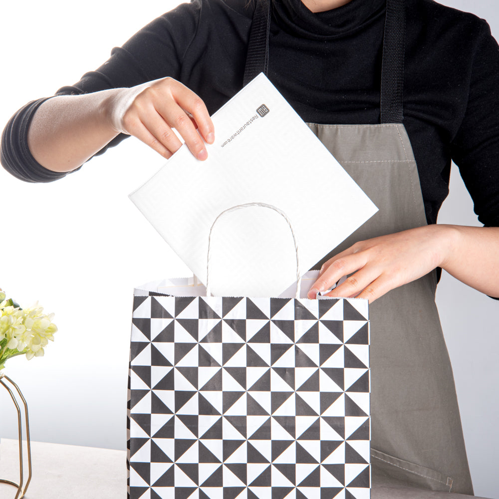 Luxenap Square Greco White Paper Napkin - Air Laid - 15 3/4" x 15 3/4" - 800 count box