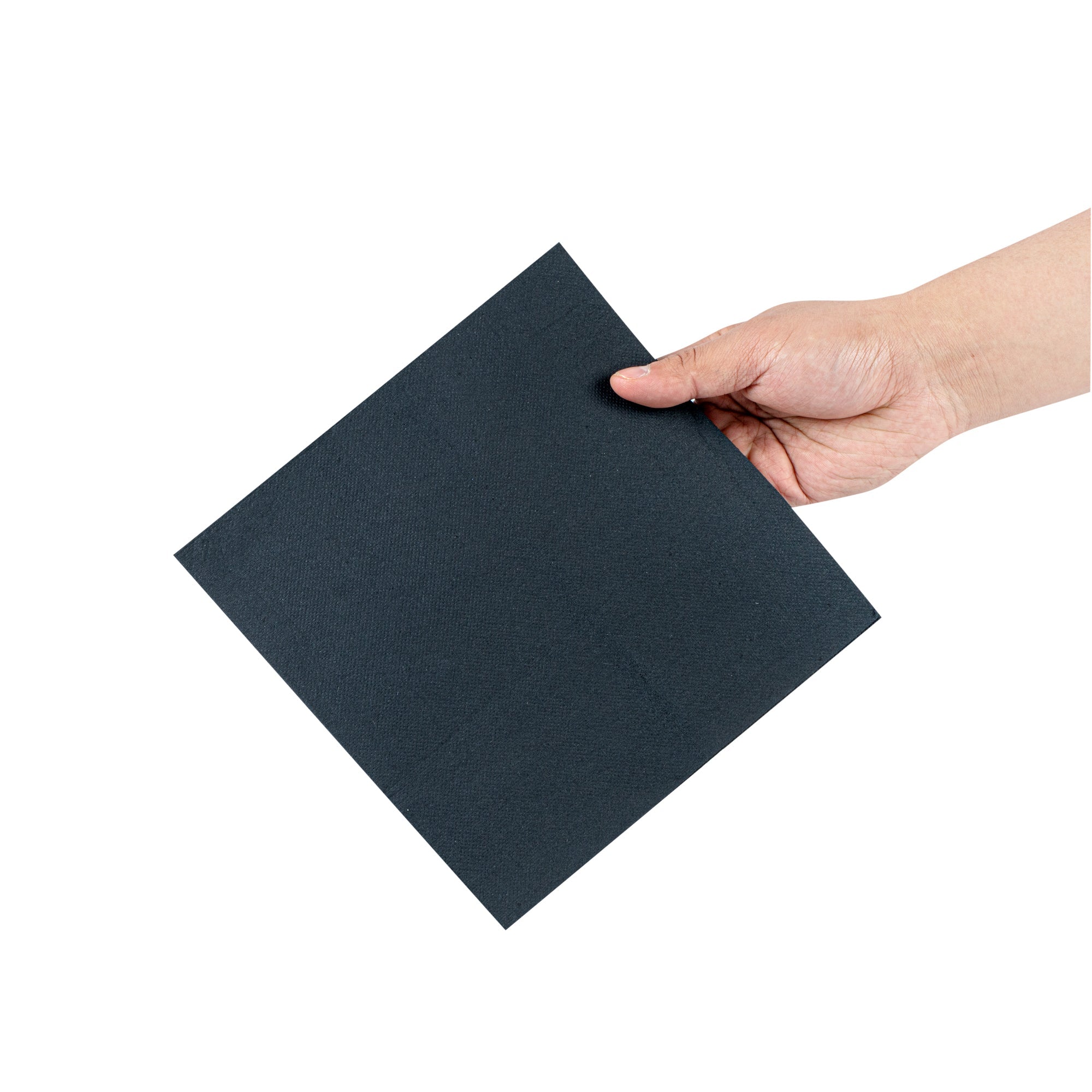 Luxenap Square Black Paper Napkin - 2-Ply, Micropoint - 15 1/2" x 15 1/4" - 1200 count box