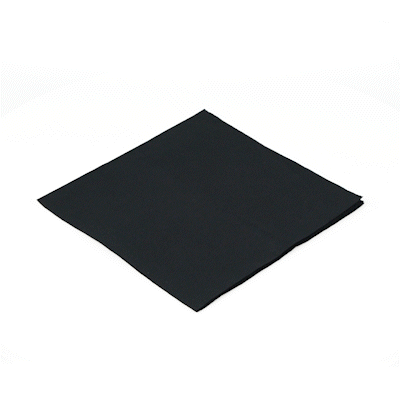 Luxenap Square Black Paper Napkin - 2-Ply, Micropoint - 15 1/2" x 15 1/4" - 1200 count box