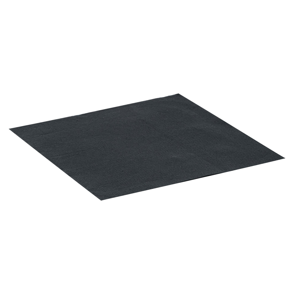 Luxenap Square Black Paper Napkin - 2-Ply, Micropoint - 15 1/2" x 15 1/4" - 1200 count box