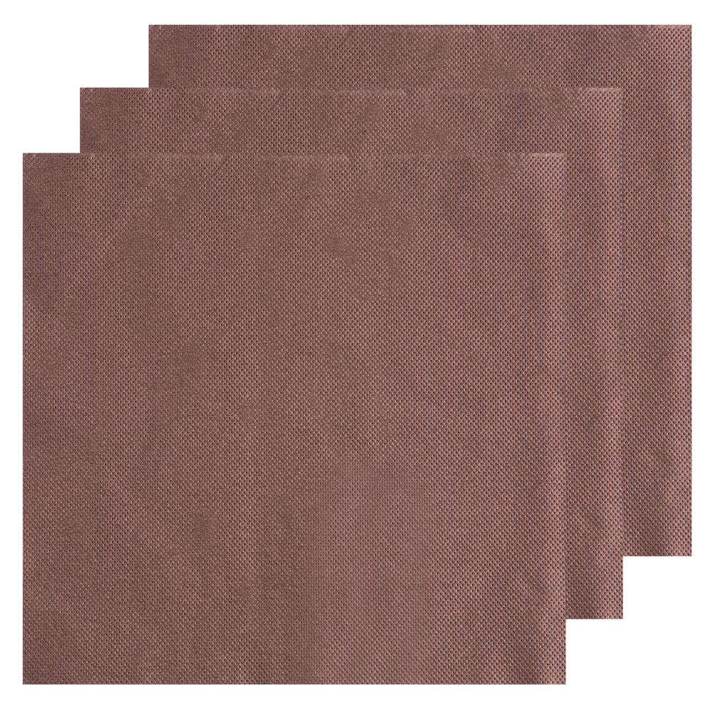 Luxenap Square Brown Paper Napkin - 2-Ply, Micropoint - 15 1/2" x 15 1/4" - 1200 count box