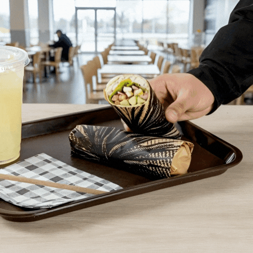 Chef 101 No PFAS Added Kraft Paper Food Wrap and Basket Liner - Mexican Agave, Greaseproof - 12" x 12" - 200 count box