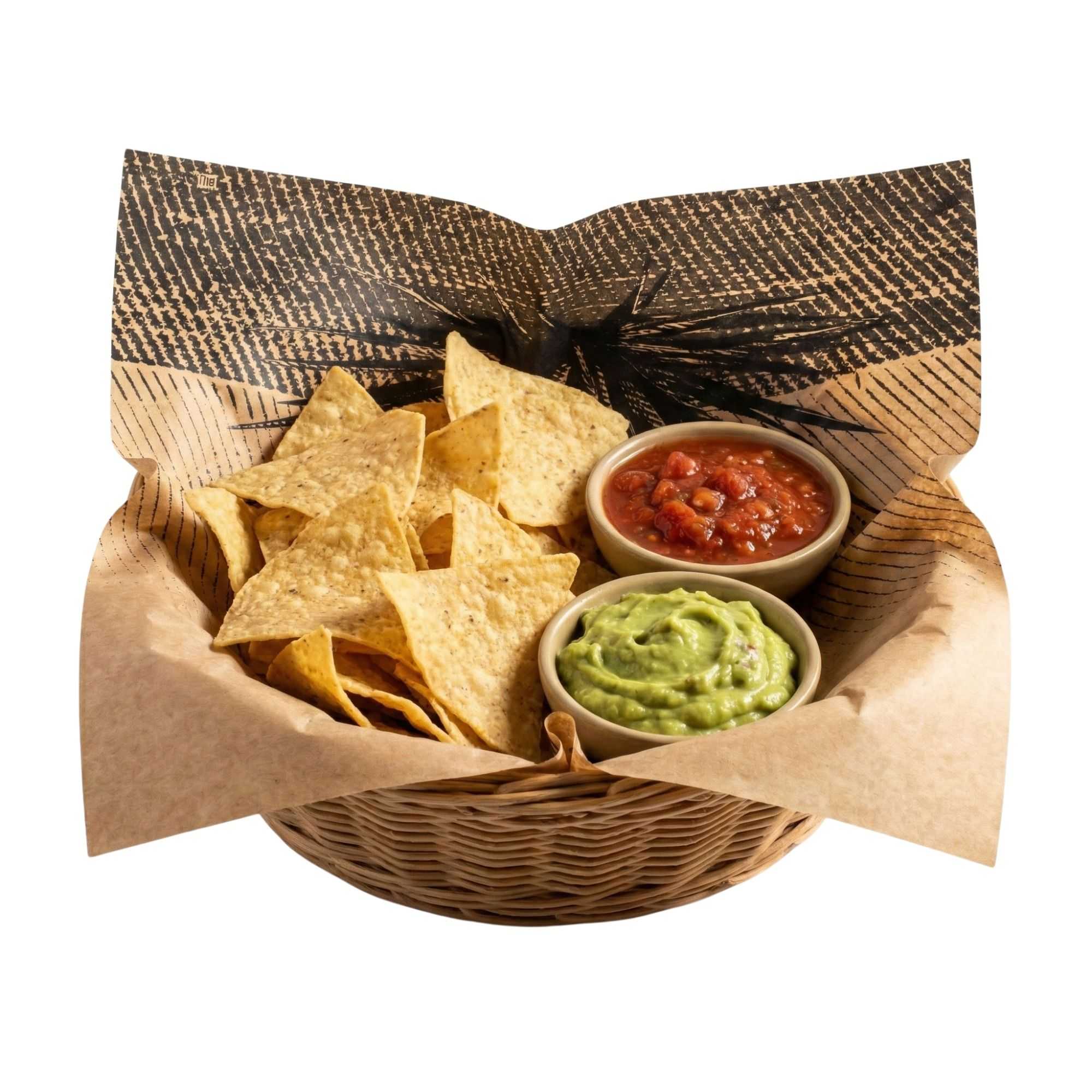 Chef 101 No PFAS Added Kraft Paper Food Wrap and Basket Liner - Mexican Agave, Greaseproof - 12" x 12" - 2000 count box