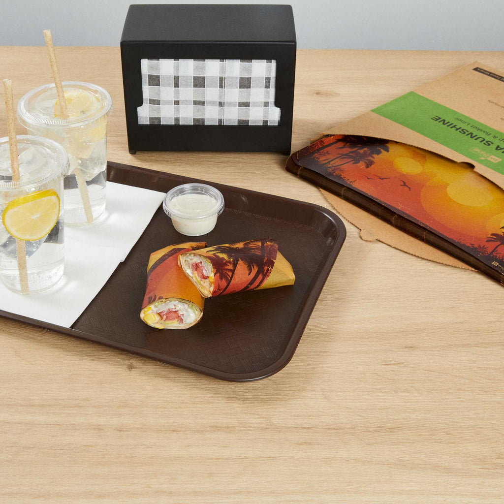 Chef 101 No PFAS Added Kraft Paper Food Wrap and Basket Liner - California Sunshine, Greaseproof, Compostable - 12" x 12" - 200 count box