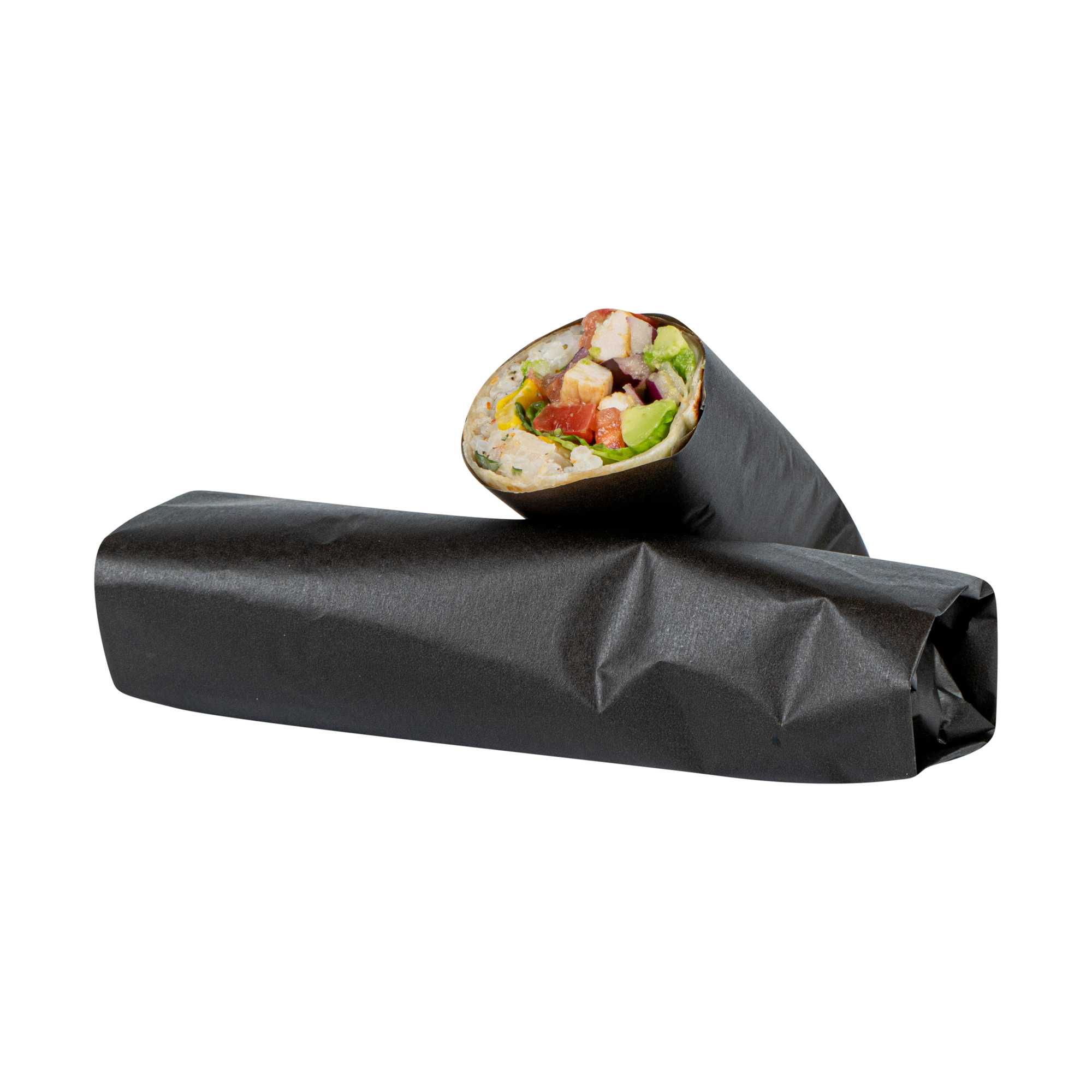 Chef 101 No PFAS Added Black Paper Food Wrap and Basket Liner - Greaseproof, Compostable - 15" x 11" - 200 count box